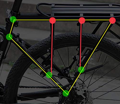 WANGLXFC Duradero Portaequipajes para Bicicleta Aleación de Aluminio con Reflector, Carga Máxima 140 kg, 40.5 x 14.5cm Cómodo