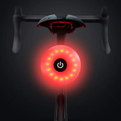 WASAGA Luz Trasera de Bicicleta, LED USB Recargable, Impermeable, Advertencia, 5 Modos, luz Trasera (Azul)