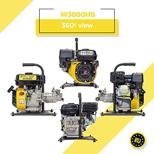 WASPPER ✦ Hidrolimpiadora de Motor de Gasolina 3000 PSI ✦ 196cc con Potencia de Alta presión Jet Hidrolimpiadora Profesional W3000HG portátil Limpiadora para Autos y Patios