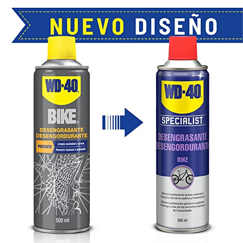 WD-40 BIKE - Bipack Mantenimiento Cadenas Bicicleta en Ambiente Húmedo- Spray 500ml + Gotero 100ml
