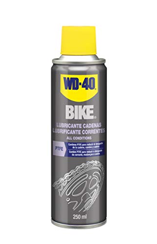 WD-40 Bike- Lubricante de Cadenas de Bicicleta para Todo Tipo de Condiciones y Ambientes- Spray 250ml