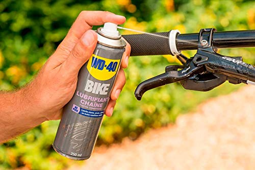 WD-40 Bike- Lubricante de Cadenas de Bicicleta para Todo Tipo de Condiciones y Ambientes- Spray 250ml