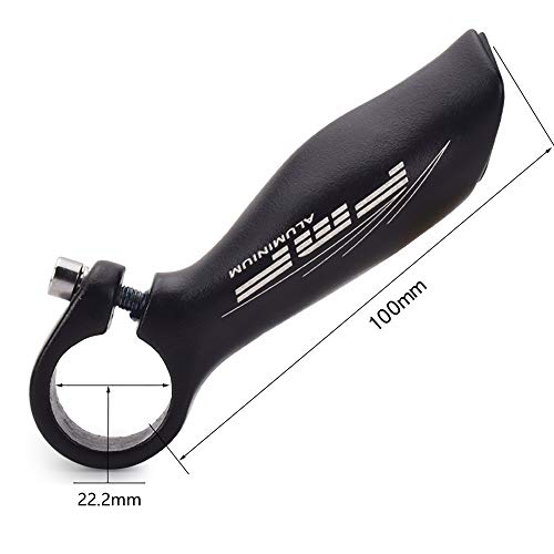 WDEC 1 Par Empuñaduras de Seguridad, Manillar Acoples para Bicicleta, Manillar Ciclismo Carretera Cuernos Bicicleta Montaña de Manillar 22.2mm Resistentes al Desgaste(100 * 22.2 mm)