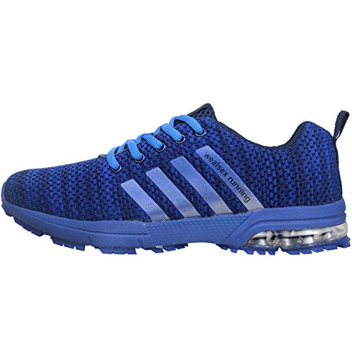 Wealsex Zapatos para Correr En Montaña Asfalto Aire Libre Deportes Zapatillas De Running para Hombre (43, Azul)
