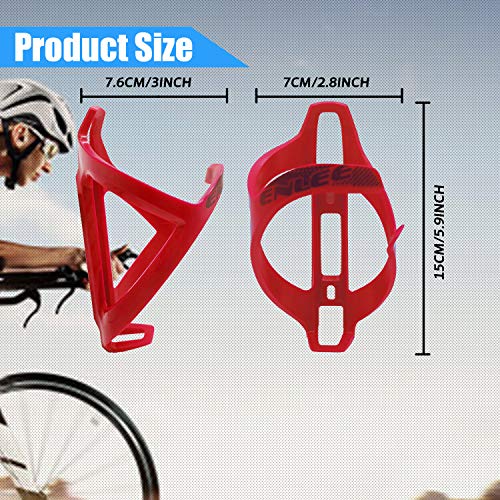 Weekend&Lifecan portabidon Bicicleta, botellero Bicicleta, portabotellas liviano para Bicicletas, rápido y fácil de Instalar, MTB Accesorios, para Carretera/Bicicleta de montaña (red-2pcs)