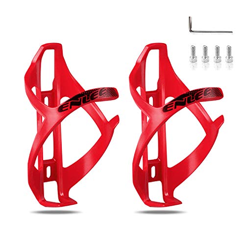 Weekend&Lifecan portabidon Bicicleta, botellero Bicicleta, portabotellas liviano para Bicicletas, rápido y fácil de Instalar, MTB Accesorios, para Carretera/Bicicleta de montaña (red-2pcs)