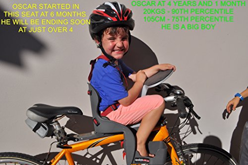 Weeride 98277 Sillita Portabebés para Bicicleta, Bebé-Niños, Gris, S