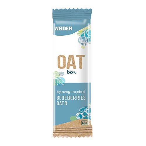 Weider Nutrition OAT BAR, Barrita de Avena sin Aceite de Palma, Sabor Arándanoo, 20 x 60 g