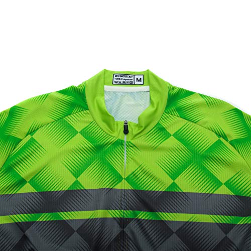 Weimostar Camiseta de Manga Corta para Hombre, Camiseta de Ciclismo, Camiseta de Ciclismo, Bici Transpirable, Ciclismo, Verde XXL