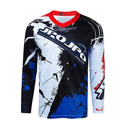 weimostar Ciclismo Jersey de los hombres Mountain Bike Motocross Camisa manga larga MTB Camiseta Bicicletas Downhill Top, 33, XL