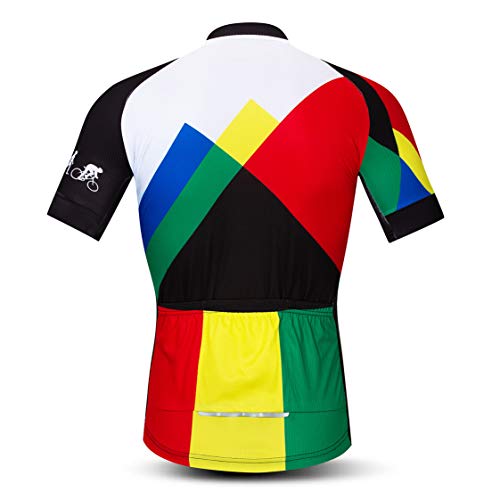 Weimostar Ciclismo Jersey para Hombre Tops de Bicicleta MTB Jersey Zip Mountain Road Ropa Bicicleta equitación Top Sports Racing Camisa Masculina Ropa Deportiva Negro XXXL