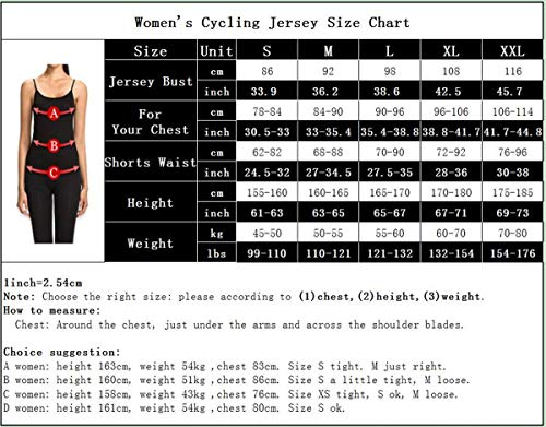 Weimostar - Maillot de ciclismo para mujer, ideal para modalidad de montaña y carretera (transpirable, manga corta), Mujer, 1, XL