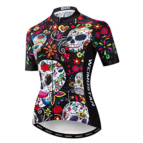 Weimostar - Maillot de ciclismo para mujer, ideal para modalidad de montaña y carretera (transpirable, manga corta), Mujer, 1, XL