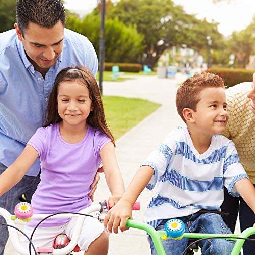 WENTS Campanas de Bicicleta para niños 2pcs y Bicicleta Streamer Scooter Streamer Accesorios 4pcs Piezas de Bicicleta para niños pequeños