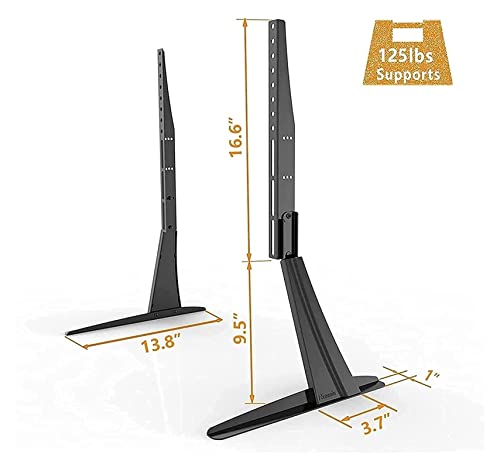 WERYU Base De Soporte para TV Soporte De Pedestal para Televisores De 27 A 55 Pulgadas con Administración De Cables Y Ajuste De Altura (Negro)