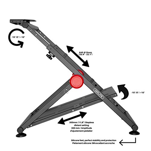 WHEEL STAND GT PRO - Soporte universal para el volante, los platos y las bielas y la caja de cambios compatible con todos los productos Logitech, Thrustmaster y Fanatec.