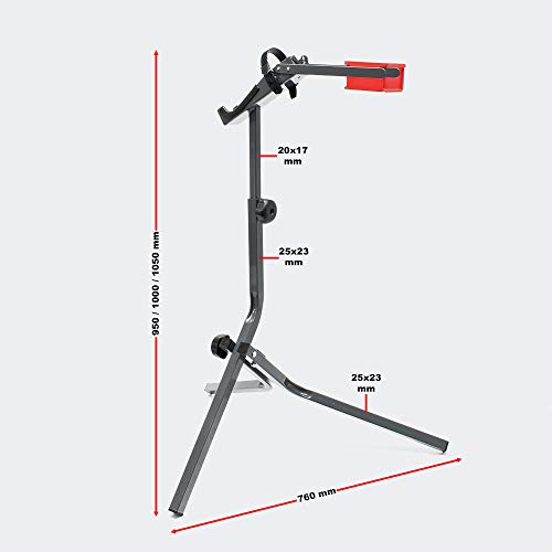 WilTec Soporte reparación Bici Caballete Montaje Bicicleta hasta 30kg Taller Profesionales Hobby Ciclismo