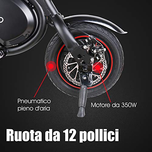 Windgoo Bicicleta Electrica 36V Plegable - E-Bike 12", Actualizar Bici Electrica Urbana Ligera para Adulto (Nero)