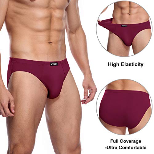 wirarpa Slip Microfibra Hombre Modal Ropa Interior Briefs Calzoncillo para Hombre Pack de 4 Multicolor Tamaño S