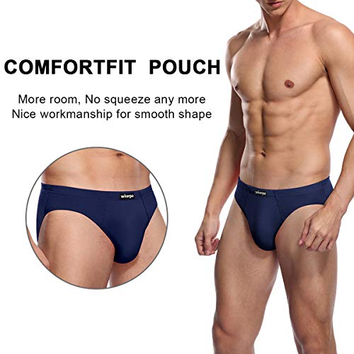 wirarpa Slip Microfibra Hombre Modal Ropa Interior Briefs Calzoncillo para Hombre Pack de 4 Multicolor Tamaño S