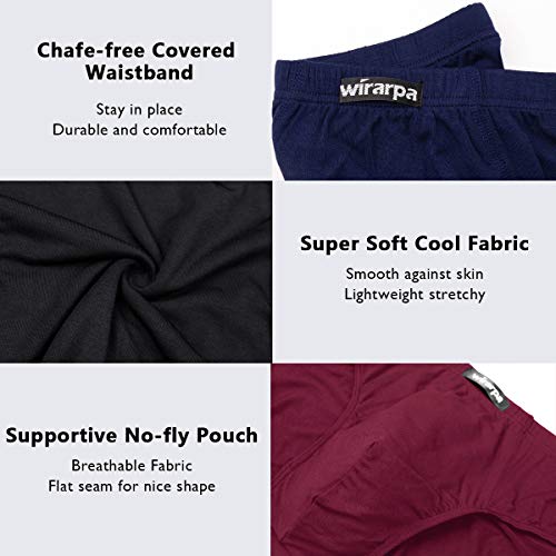 wirarpa Slip Microfibra Hombre Modal Ropa Interior Briefs Calzoncillo para Hombre Pack de 4 Multicolor Tamaño S