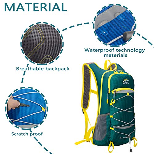 WLZP Mochila de hidratación con 2L Bolsa de Agua, 25L Mochilas Hidratacion MTB ，Vejiga de Agua Mochila Aplicar para hombresy Mujeres esquí, Funcionamiento, Senderismo, Ciclismo