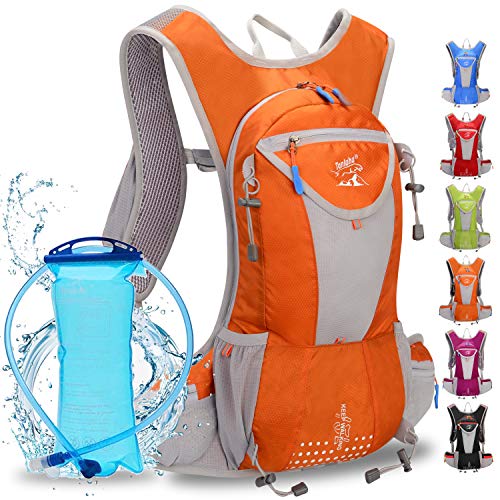 WLZP Mochila de hidratación con 2L Bolsa de Agua, Impermeable y Transpirable Vejiga de Agua Mochila el esquí, Funcionamiento, Senderismo, Ciclismo