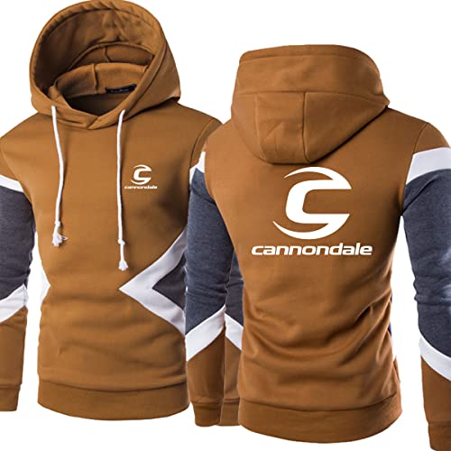 Woakzhe Can-n_ondale - Sudadera con capucha para hombre, estilo informal, manga larga, forro polar, de algodón