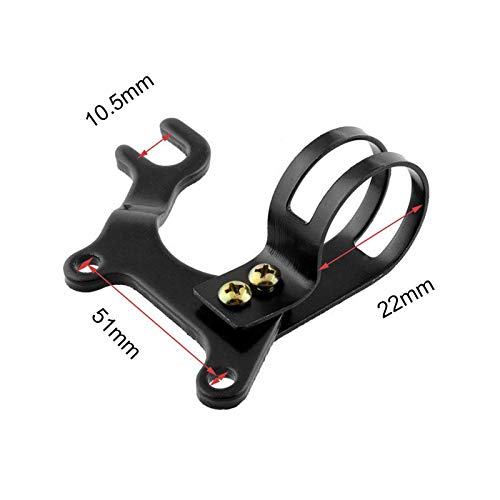 Wohlstand 2 Piezas Soporte de Freno de Disco para Bicicleta, Adaptador de Freno de Disco 160 mm, Soporte Adaptador de Freno, Soporte de Freno para Bicicleta de Carretera MTB, 22 mm Negro