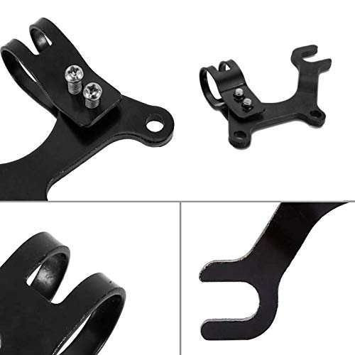 Wohlstand 2 Piezas Soporte de Freno de Disco para Bicicleta, Adaptador de Freno de Disco 160 mm, Soporte Adaptador de Freno, Soporte de Freno para Bicicleta de Carretera MTB, 22 mm Negro