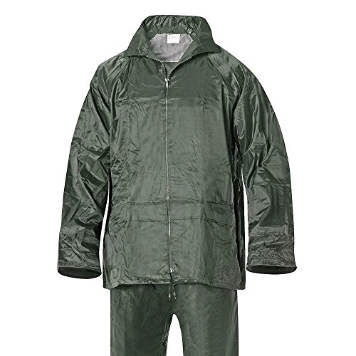 WOLFPACK LINEA PROFESIONAL 15010027 Traje de Agua Impermeable Verde Nylon Talla 8-XL