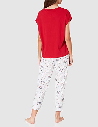 Women' Secret Pijama Largo algodón orgánico Estampado Bicicletas, Rojo, XS para Mujer