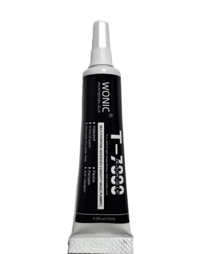 WONIC T7000 15ml Pegamento Profesional para reparación de móviles pantallas y componentes color negro con punta metálica de precisión