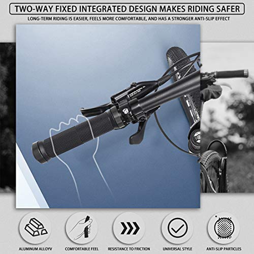 Wonnell Puños Bicicleta Ergonomicos 2PCS Puños para Bicicleta de Montaña Antideslizante Aluminio Caucho Bike Agarre para Bicicleta Moto Montaña MTB BMX Plegable Bicicleta (17cm)