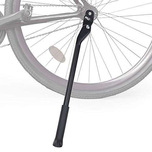 WOTOW Pata de Cabra Bicicleta, soporte ajustable para bicicleta de aleación de aluminio Soporte lateral para bicicleta Cierre trasero con resorte oculto Lado trasero para bicicleta de 24-27.5 pulgadas