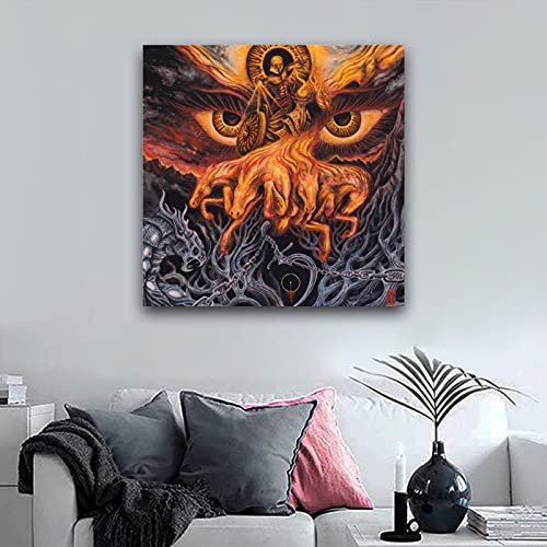 WPQL El álbum de música más popular en 2020 Biolume Part 2 – Póster del orbe dorado de Midnight Odyssey para pared arte para decoración del hogar, lienzo de 50 x 50 cm