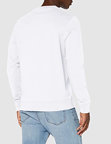 Wrangler Logo Crew Sudadera, Blanco (White 989), S para Hombre