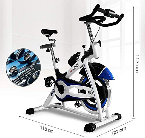 Wuyuesun Volante de bicicleta de ciclismo interior con monitor de función de resistencia ajustable con tarifa al corazón, manillares ajustables y asiento