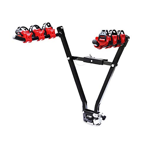 WVIVW Portabicicletas Bola Porton Trasero Universal 3 Bicis Acoplador Esférico Portabicis para Coche Bicicletas Plegable Porta-Bicis Auto Soporte de Bici baca para Bicicletas Bike Acero Carga 45kg