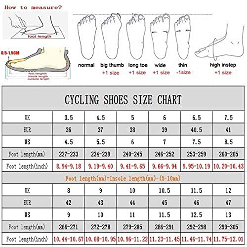 WYUKN Zapatillas de Ciclismo MTB ， 2021 Hombres Mujeres Zapatillas de Bicicleta de montaña Transpirables con Bloqueo automático,C1-39EU