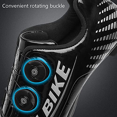 WYUKN Zapatillas de Ciclismo MTB SPD para Hombres y Mujeres, Ideales para Bicicletas de Montaña, Bicicletas de Ciclocross XC Incluidas,BlackMTB-46EU