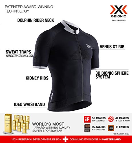 X-Bionic M/C Regulator Bike Race Zip Maillot, Hombre, Negro, S