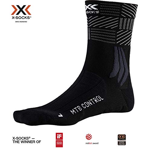 X-Socks Mountain Bike Control Socks, Unisex Adulto, Opal Black/Multi, 42-44