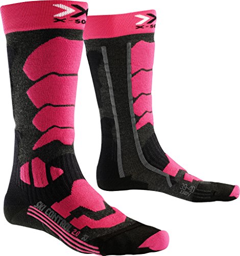 X-Socks Mujer xski Control 2.0 Lady skistrumpf, Mujer, SKI Control 2.0 Lady, Anthracite/Fuchsia