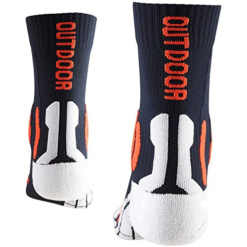 X-Socks Trek Outdoor Socks, Unisex Adulto, Midnight Blue/kurkuma Orange, 35-38