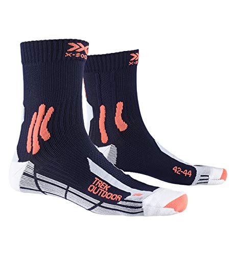 X-Socks Trek Outdoor Socks, Unisex Adulto, Midnight Blue/kurkuma Orange, 35-38