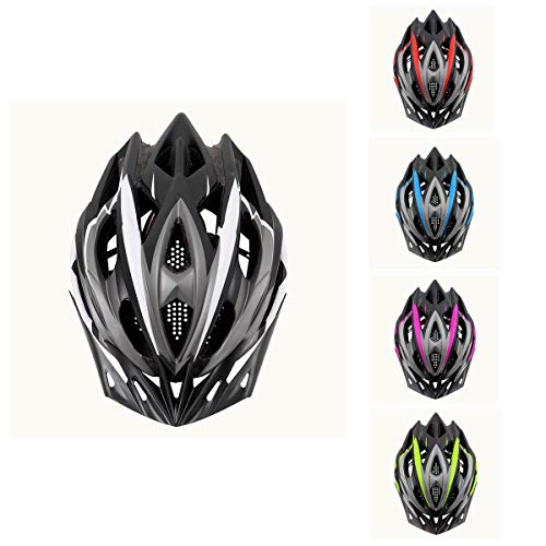 X-TIGER Bicicleta Casco Adulto Unisexo con Certificado CE,Visera y Forro Desmontable Especializado para Ciclismo de Montaña (Blanco)