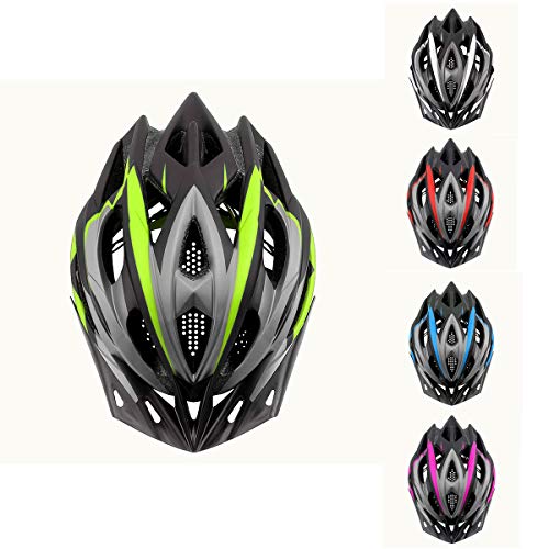 X-TIGER Bicicleta Casco Adulto Unisexo con Certificado CE,Visera y Forro Desmontable Especializado para Ciclismo de Montaña (Verde)