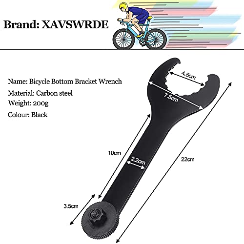 XAVSWRDE Llaves Pedalier 2 en 1 Herramienta para Eje Pedalier, Compatible con Shimano Hollowtech II, Utensilio para Montar/Desmontar Cazoletas/Pedalieres/Bielas XT, DEORE, SLX, XT y XTR, Negro