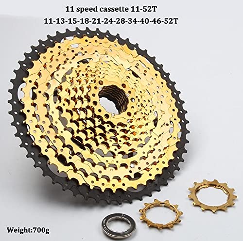 XCSM Bicicleta De Montaña 11 Velocidades 11-46T 11-50T 11-52T Cassette MTB 11S Rueda Dentada para S-RAM para S-himano (Size : 11-52T)